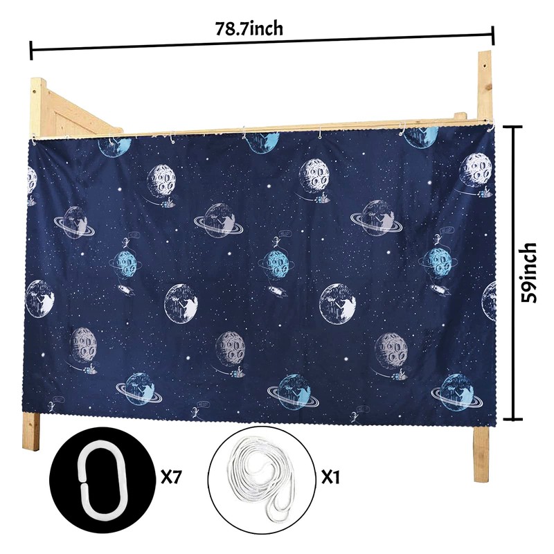 OhMill Students Dormitory Bunk Bed Curtain Drapery Lightproof Dustproof Canopy