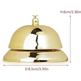 Call Bell, Tabletop, Bell Chime, Reception Plate, Counterbell, Reception Counter, Gold