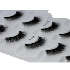 CALA - "3D Fauk Mink" pestañas postizas multidimensionales y ligeras (5 pares de pestañas, Sassy)