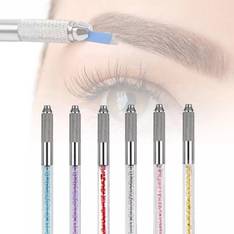 Kit Pluma Navaja Piel Practica Microblading Tatto Cejas Al Azar