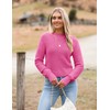 Zeagoo Women's Fall Crewneck Cropped Sweater 2025 Trendy Soft Ribbed