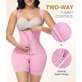 M MYODRESS Fajas Colombianas Moldeadoras Fajas moldeadoras para control de abdomen, faja moldeadora para postcirugía, Rosado, L