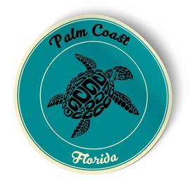 Squiddy Palm Coast Florida - Vinyl Sticker Decal for Phone, Laptop, Water Bottle (2.5" high)