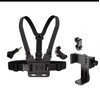 Unbranded Cellphone Selfie Chest Mount Harness Strap with Cell Phone Clip Black