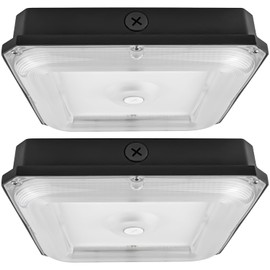 TANLITE 80W/60W/40W Power Selectable LED Canopy Garage Light with 3CCT (3500K/4000K/5000K), LED Parking Garage Lights 90-277V IP65 Commercial Residential Lights DLC & UL Listed