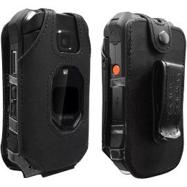 Wireless Protech  For Kyocera DuraXV Extreme and DuraXE Epic Leather Fitted Case Swivel Belt Clip