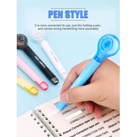 Alopuxi 5pcs Correction Tape Pen, White, 1/5" x 236", Push-pull Protectiv