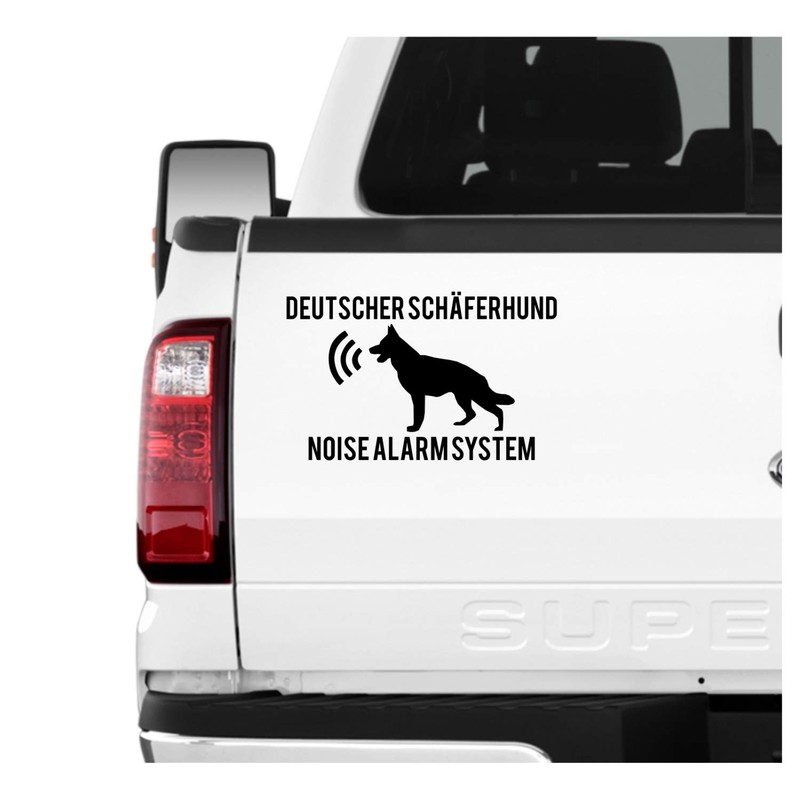 siviwonder German Shepherd Noise Alarm System Car Sticker Dog Film