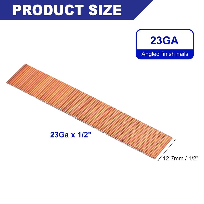 sourcing map 23 Gauge Headless Pins Nails, Metal 1/2" Length