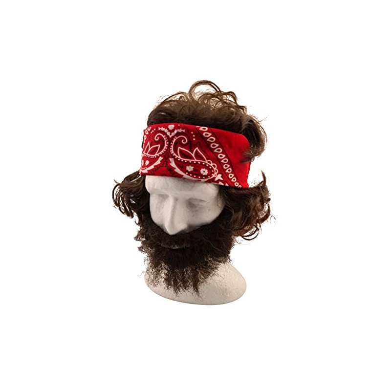 Stoner Costume Set Wig Beard and Bandana - Cheech and
