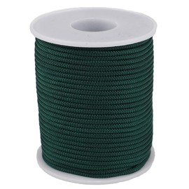McFanBe Braided Nylon Twine Cord Thread String for Necklace Bracelet Jewelry Making Crafting Accessories (Dark green, 2mm-98feet)