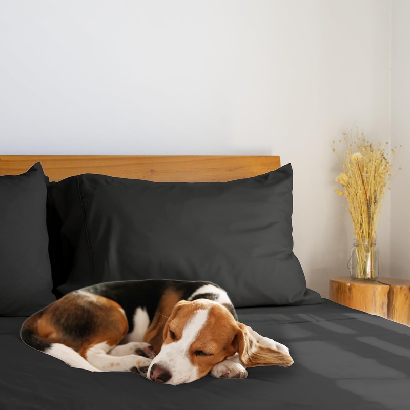 LuxClub Fitted Sheet Double Bedding with 45cm Depth, Extra Deep