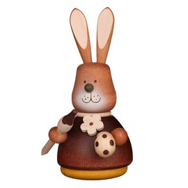 Wackelhase mit Pinsel, natur