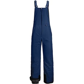 GEMYSE Men's Insulated Waterproof Ski Bib Overalls Winter Snowboarding Pants (Navy Black,X-Large)