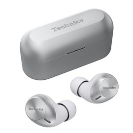 Technics EAH-AZ40M2-S Wireless Earphones, Silver, Bluetooth, Noise Canceling, 3 Devices, Multipoint, IPX4, LDAC Compatible, High Resolution Sound Quality Playback, App Compatible