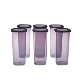 KARACA Forbs 6-Piece Storage Container, 1750ml, Anthratice
