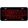 Stranger Things Black Aluminum Novelty Auto License Plate