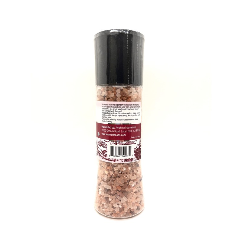 AMPHORA KOSHER PINK HIMALAYAN SALT WITH GRINDER - 13.57 OZ