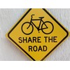 Share The Road 12" x 12" Tin Road Sign Bike