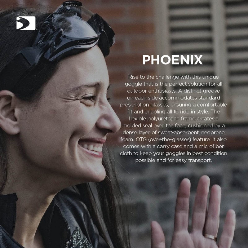 Bobster ® Phoenix, Gloss Black Frame, Smoked, Amber, & Clear