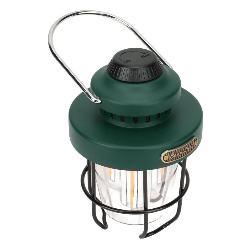 Retro LED Camping Lantern Portable Multifunctional Rechargeable Tent Light for