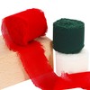 RIBBOOO 3 Rolls Christmas Set Chiffon Ribbon 1 inch× 5