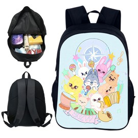 SWZY Children's Schoolbag,Stray-Kid Theme Back pack,Anime Game Backpack,Large Capacity Stray-Kid Schoolbag,Back to School Backpack Lightweight Shoulder Bag - 16 Inch
