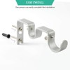 Anndason Heavy Duty Curtain Rod Brackets Double Curtain Rod Brackets