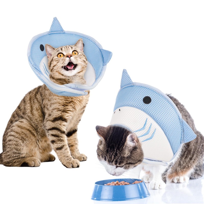 FRIUSATE Cat Cone Collar Soft, Cute Cat Recovery Collar Soft