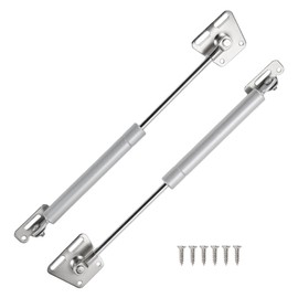 Motoforti Universal Lift Supports Struts Gas Spring 10inch/245mm 11Ib/ 50N/ 5kg Carbon Steel Silver Tone 2 Set