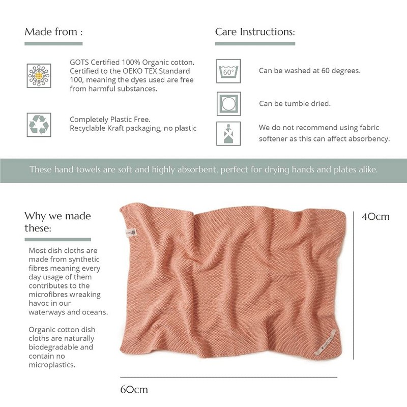 Wild & Stone | Organic Cotton Hand Towel Kitchen Towel