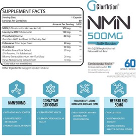 NAD Supplement 750mg – Advanced NAD+ Booster with All 7 Key Ingredients in One Capsule – Supports Cellular Energy, Anti-Aging & Metabolism – 60 Count Capsules (Pack of 1)