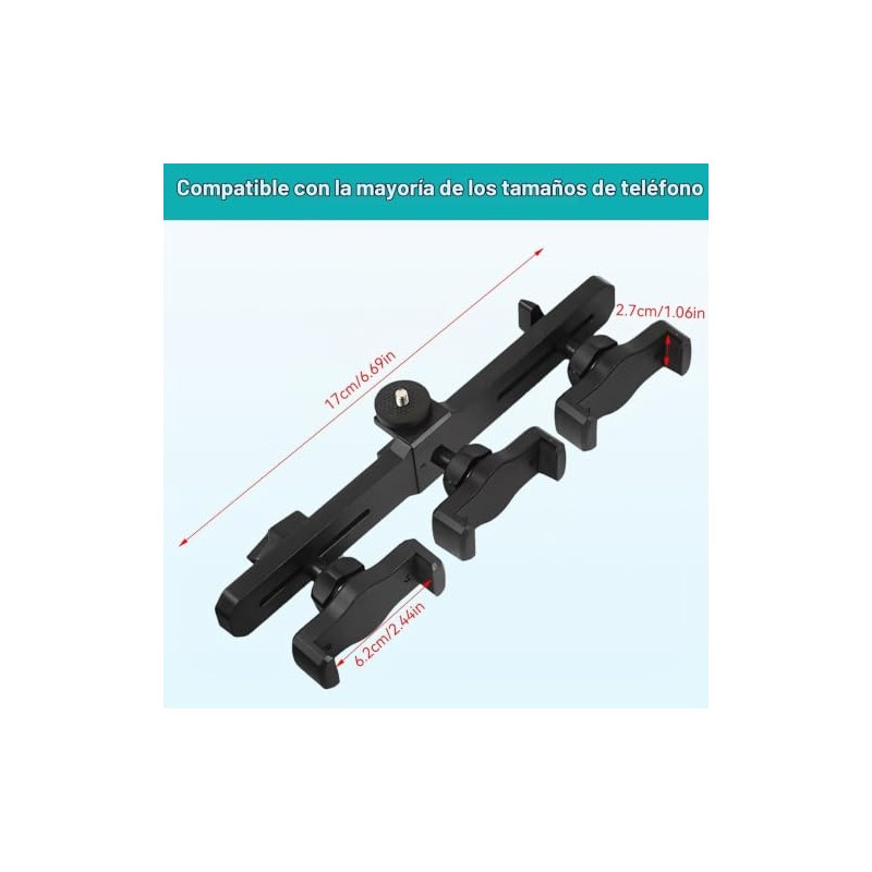 Soporte universal para telfono celular, soporte ajustable para trpode, adaptador