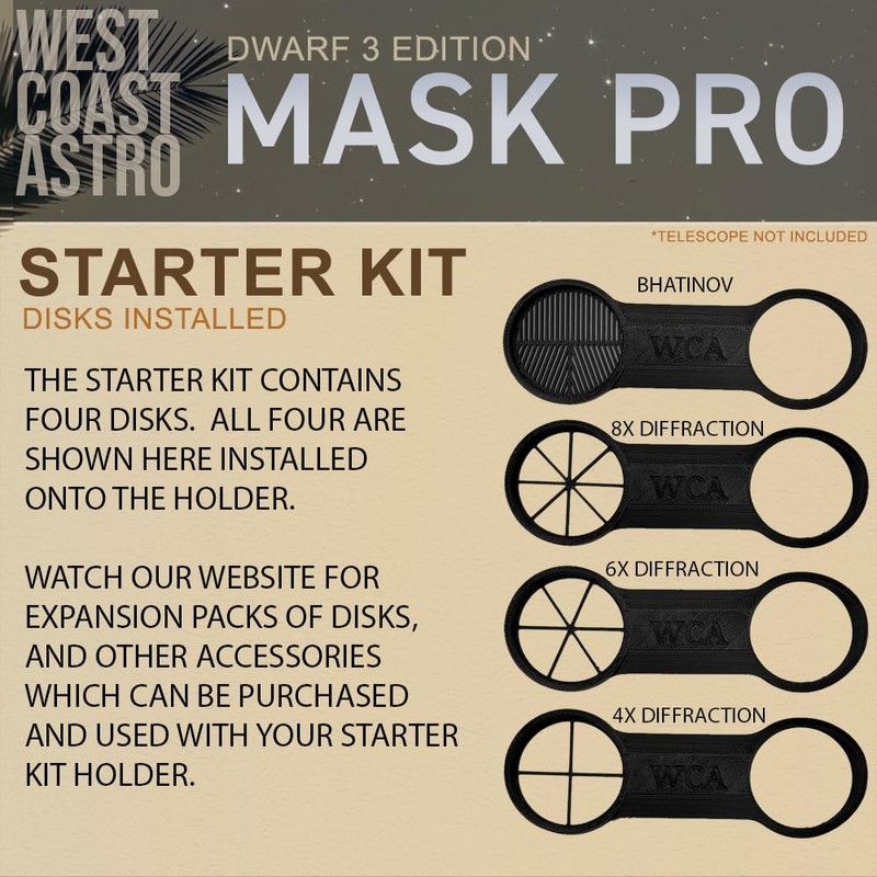 Dwarf 3 - MASK PRO System Starter Kit (Bahtinov Mask,