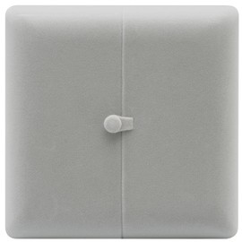 COWFEX Velvet Big Chunky Necklace Gift Box Showcase Jewelry Pearl Necklace Storage Case (Grey)