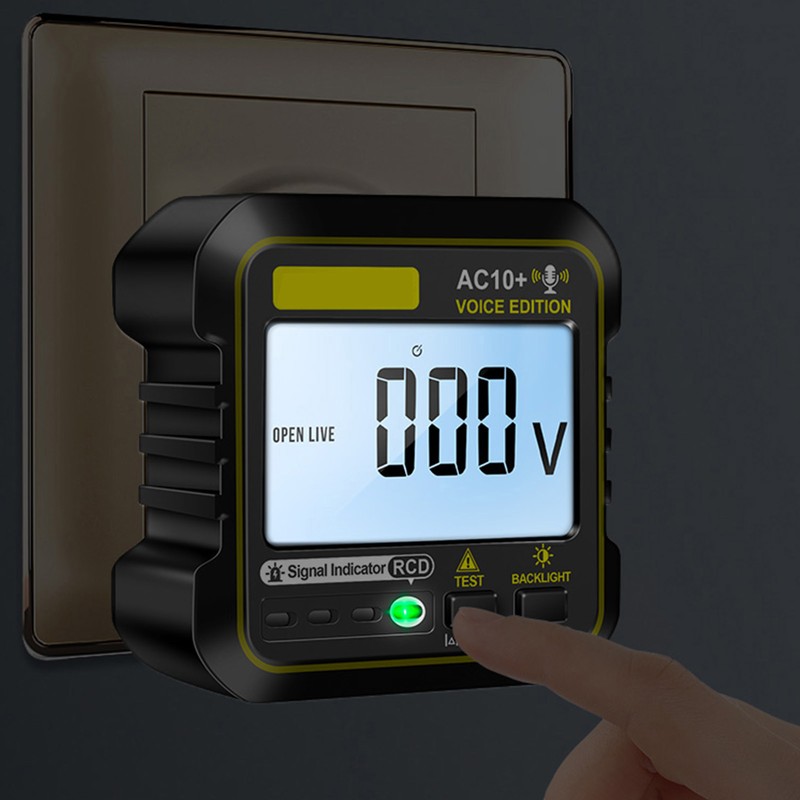 Socket Tester 10A 16A Universal Outlet Detector LCD Backlit Display