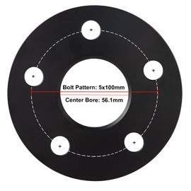 VLAOSCHI Black Forged 5x100 Hubcentric Wheel Spacers 3mm with 56.1mm Center Bore (No Lip) Compatible with Subaru 5 Lug - Pack of 2