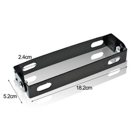 latikaly Motorcycle License Plate Bracket, Stainless Steel, Universal License Plate Stay, 180° Angle Adjustment, Easy Installation, Move Mounted, Screws and Wrench Included (Black)