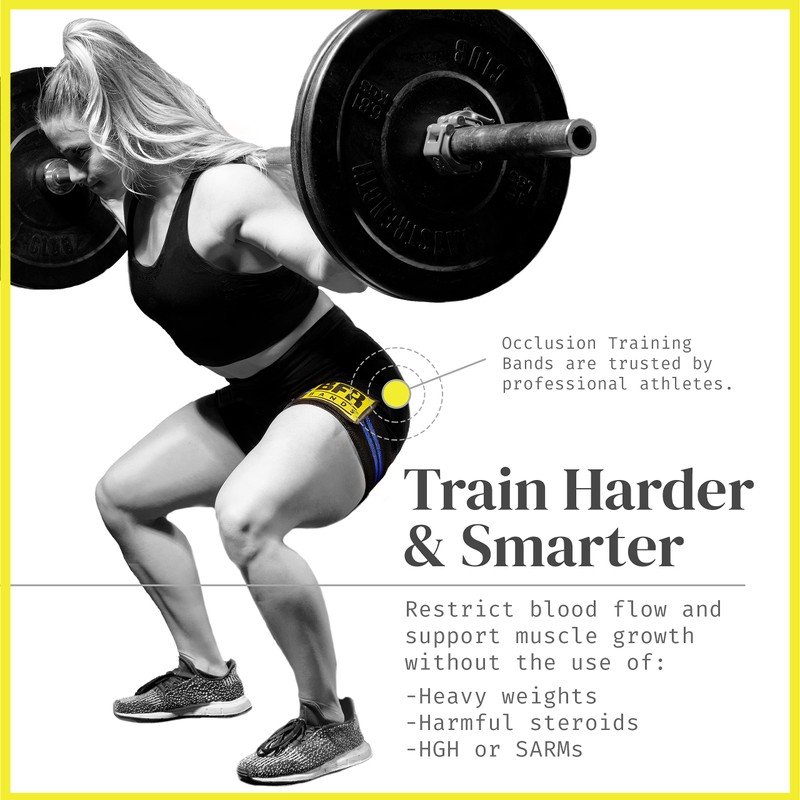 Blood Flow Restriction Bands - 2 Pack for Legs, Booty