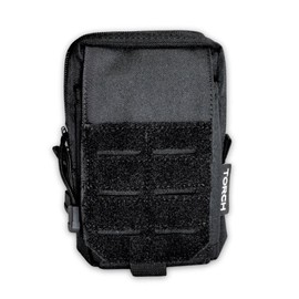 Torch Molle Admin Pouch EDC Waist Pack Phone Holder Tactical Tool Holster Gadget Organizer Utility Pocket (Black)