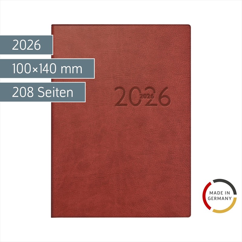 rido/idé Pocket Calendar Mod. perfect/Technik I 2026 | A6, Faux