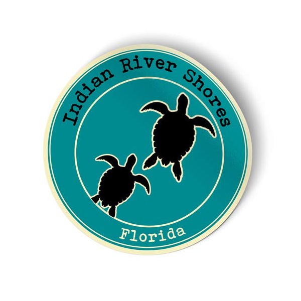 Squiddy Indian River Shores Florida Beach Town - Vinyl Sticker