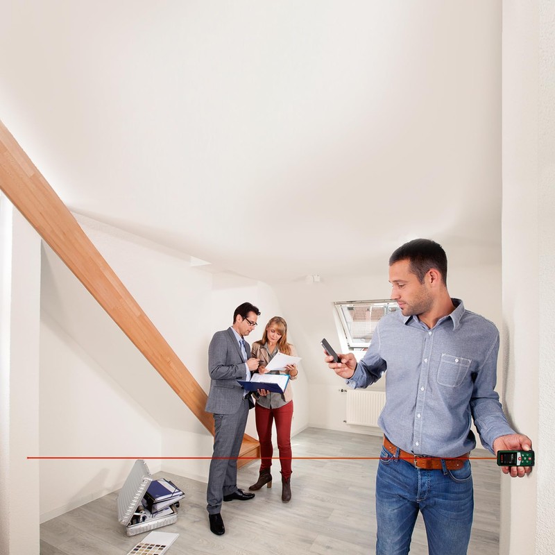 Bosch Laserentfernungsmesser AdvancedDistance 50 C (Distanz bis 50m präzise messen,