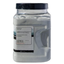 Citric Acid 100% Pure Food Grade - 1.75 lbs. - Citric Acid Powder Fine Granule in Reusable Container by Medley Hills Farm - Food Grade for Cooking, Cleaning, and Preserving