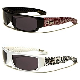 Locs Hardcore Bandanna (2 1 Red 1 Wht)