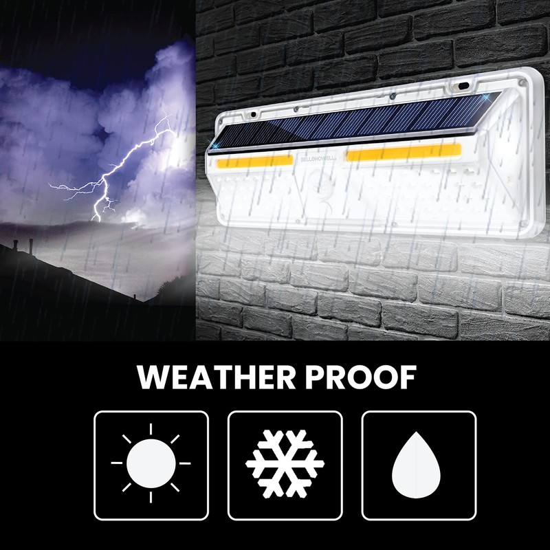Bell+Howell Bionic Solar Security Light XL, Solar Outdoor Lights Waterproof,
