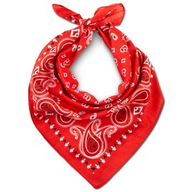 LOVARZI Red Bandana For Men & Women - Cotton Headband Paisley Hair Bandanas - Pirate Scarf - Headwear Cycling Cowboy Sports Neckerchief holiday gift