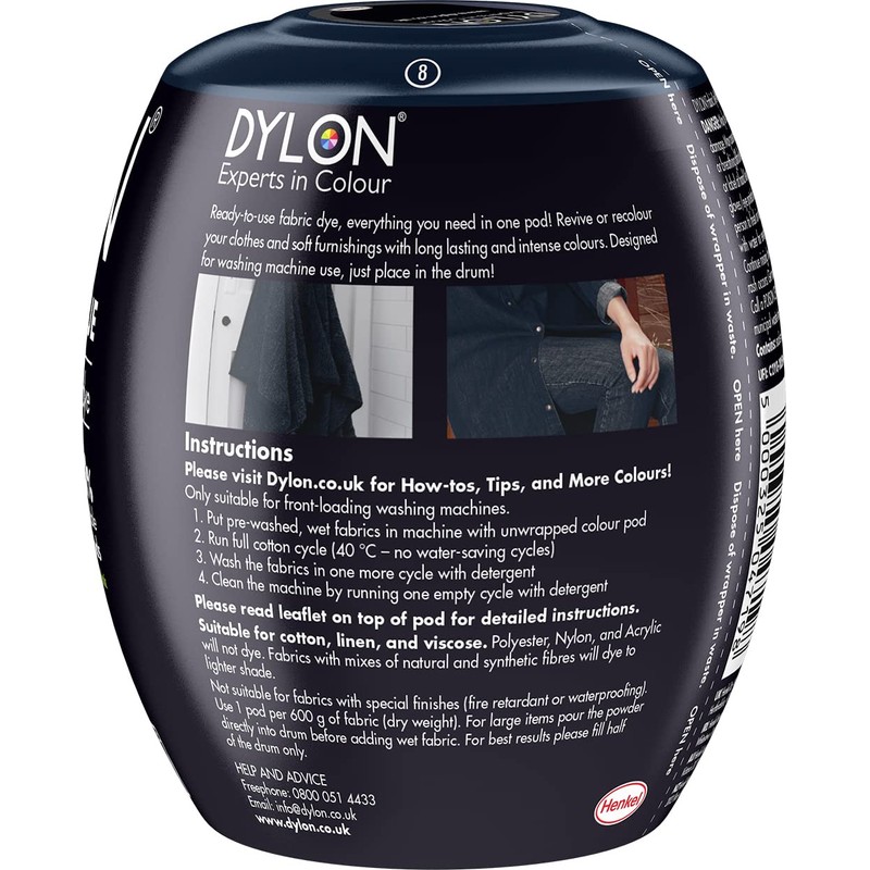 DYLON Washing Machine Fabric Dye Pod for Clothes & Soft