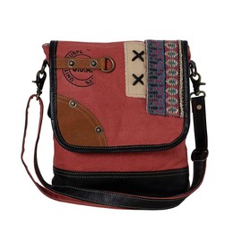 Myra Bag Shoulder Bag for Women - Western Upcycled Canvas and Leather Crossbody Bag - Ruby Canyon USA