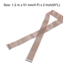 QUARKZMAN IDC Cable Rainbow Ribbon Cable 2.54 mm Distance Pitch Cable 40 Pin Connectors FC Double Female Grey Connector for Connectors DIY Experiment 1.2 m Length